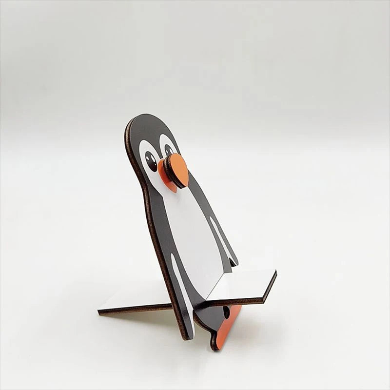 Cute Cartoon Animal Eyeglass Holder - Creative Wooden Sunglasses Stand for Home & Office Decor